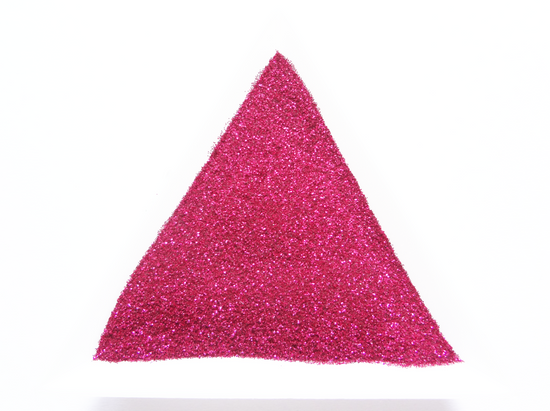 Deep Rose Pink Loose Ultra Fine Glitter, .006" Hex, 0.15mm, 1/170