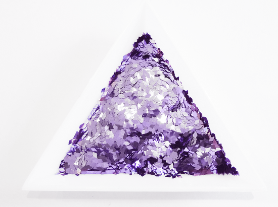 Load image into Gallery viewer, Lavender Purple Diamond Shape Glitter, 3x1.5mm, Solvent Resistant Glitter
