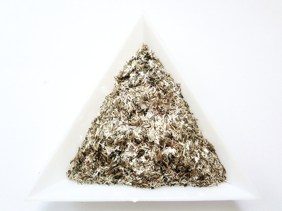 Platinum Blond Gold Tinsel, 0.2x1.5mm, Solvent Resistant Glitter