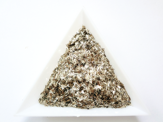 Load image into Gallery viewer, Platinum Blond Gold Tinsel, 0.2x1.5mm, Solvent Resistant Glitter
