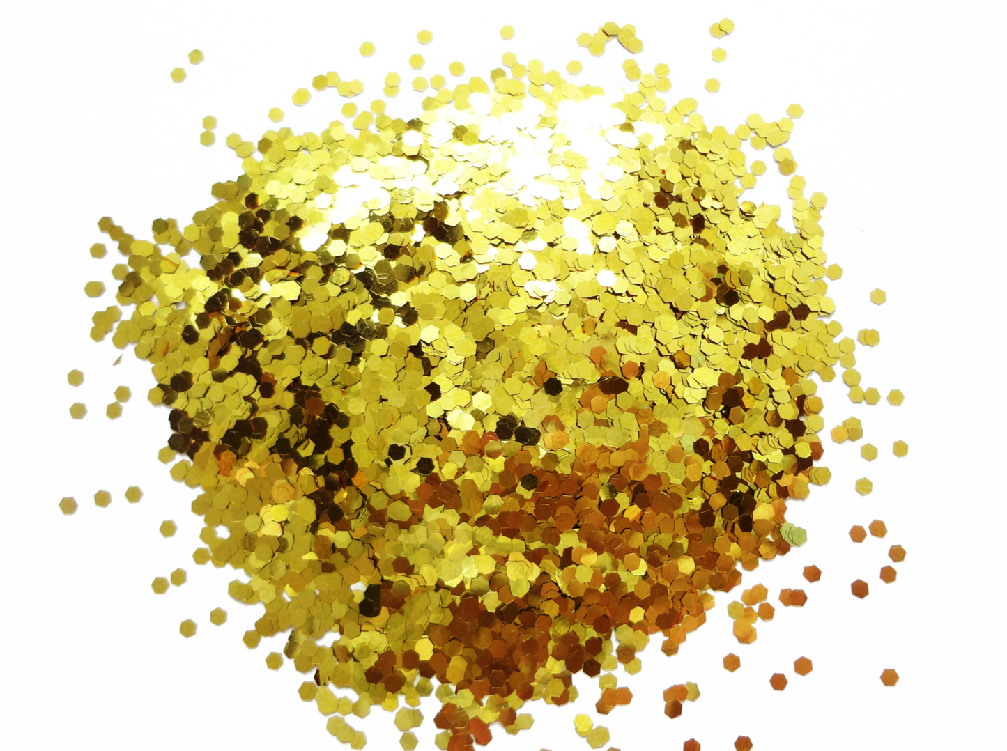 Load image into Gallery viewer, Bright Gold Loose Glitter, .060&amp;quot; Hex, 1.5mm, 1/16
