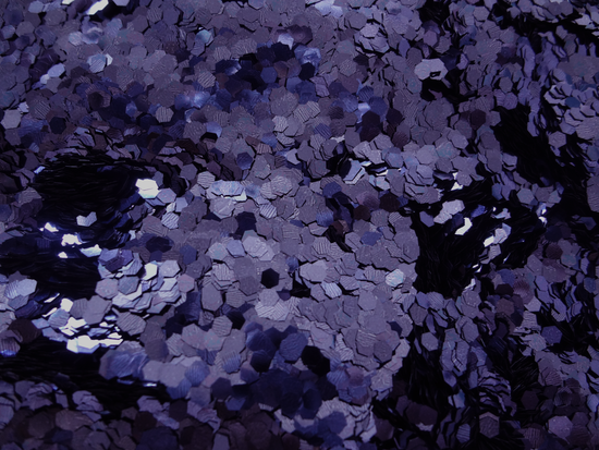 Deep Indigo Blue Loose Glitter, .080" Hex, 2mm, 1/12 Solvent Resistant Glitter