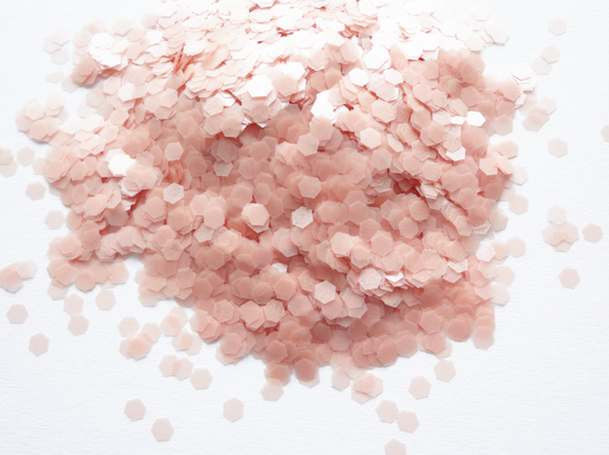 Load image into Gallery viewer, Blush Pink Loose Glitter, .080&amp;quot; Hex, 2mm, 1/12 Solvent Resistant Glitter
