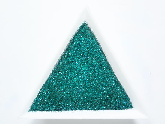 Dark Teal Green Loose Ultra Fine Glitter, .008" Hex, 0.2mm 1/128