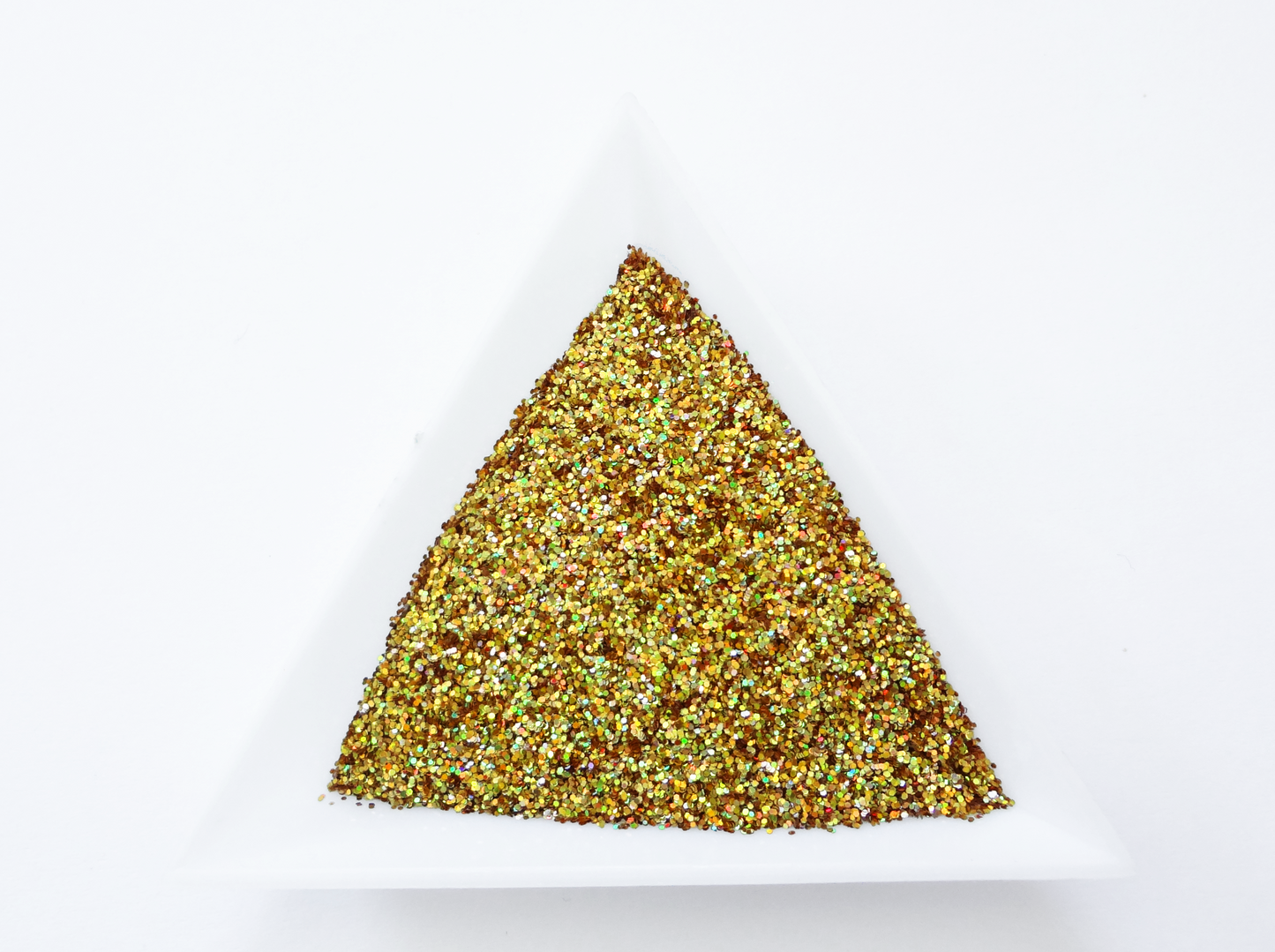 Holographic Laser Gold Loose Glitter, .015" Hex, 0.4mm, 1/64 Solvent Resistant Glitter