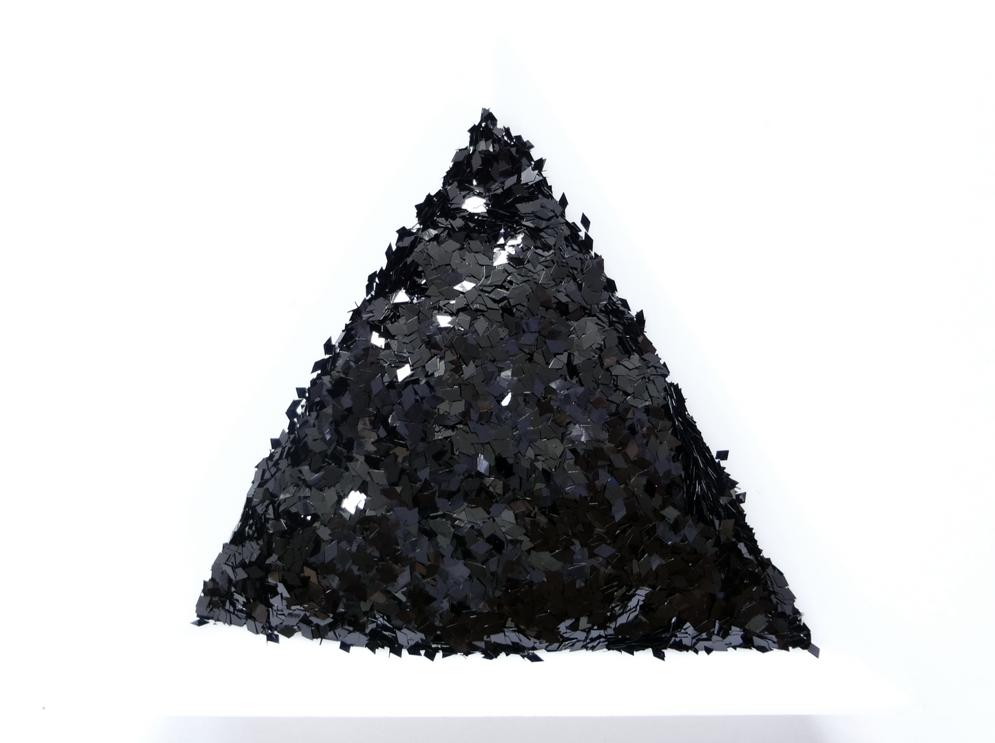 Charcoal Black Diamond Shape Glitter, 2x1mm, Solvent Resistant Glitter