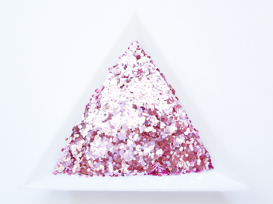 Load image into Gallery viewer, Ice Pink Loose Glitter, .040&amp;quot; Hex, 1mm, 1/24
