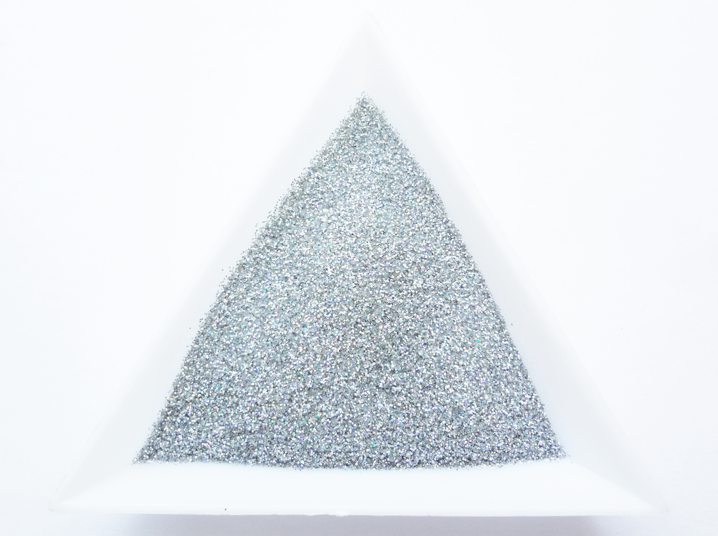 Holographic Laser Silver Loose Ultra Fine Glitter, .008" Hex, 0.2mm 1/128 Solvent Resistant Glitter