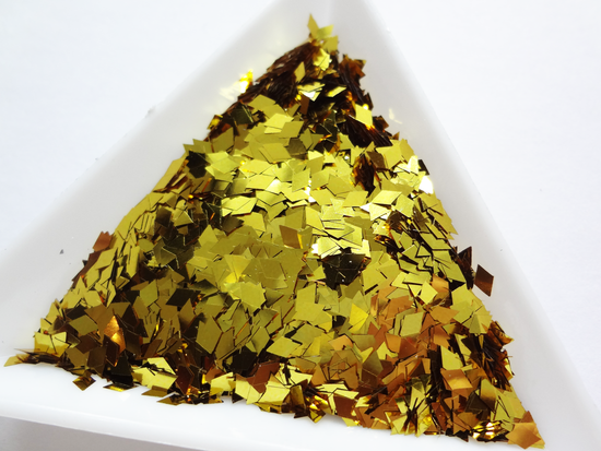 Load image into Gallery viewer, Lemon Yellow Gold Diamond Shape Glitter, 4x2mm
