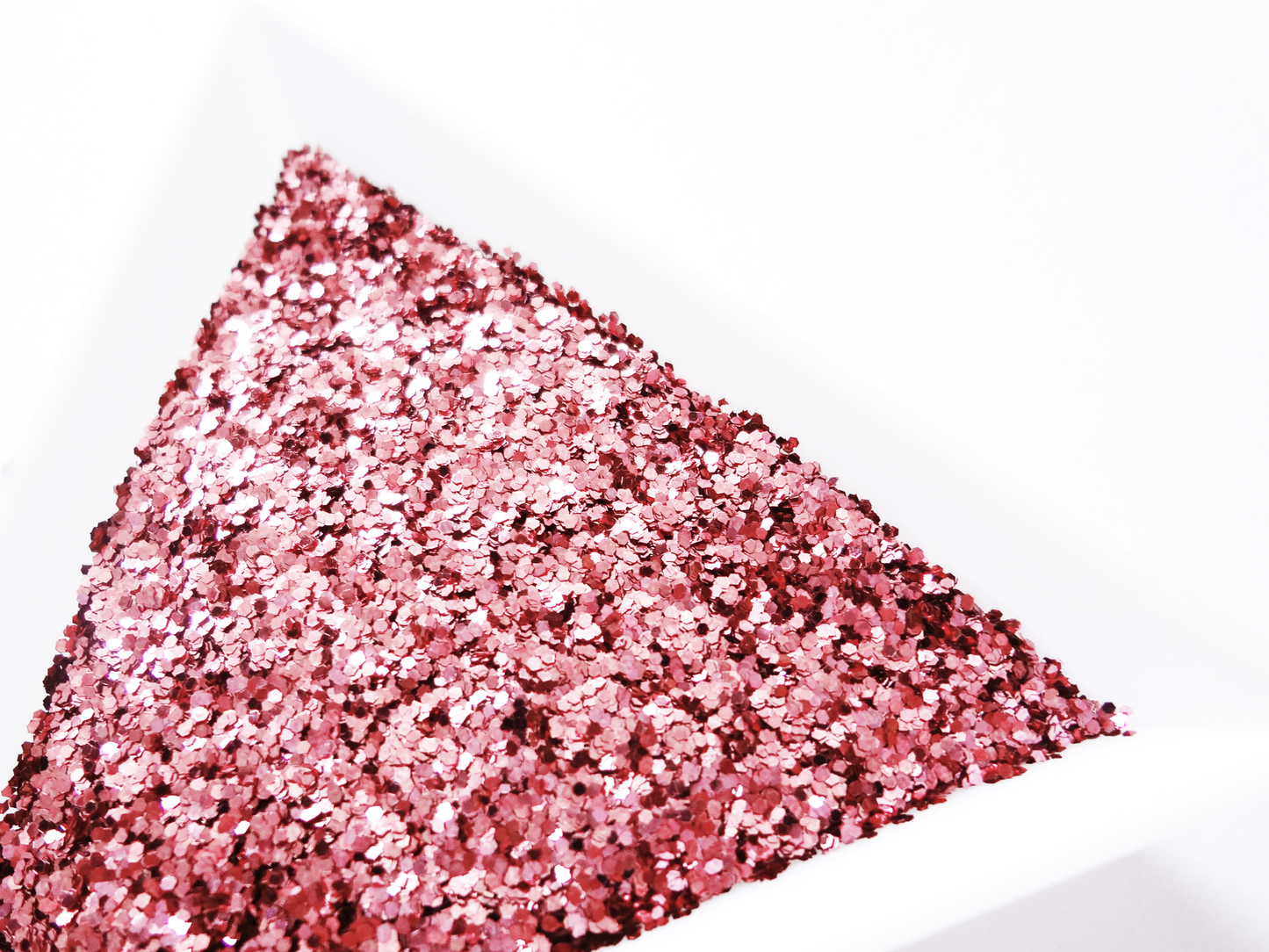 Coral Pink Loose Fine Glitter, .025" Hex, 0.6mm, 1/40 Solvent Resistant Glitter