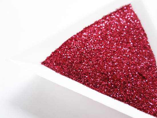 Load image into Gallery viewer, Cardinal Red Loose Ultra Fine Glitter, .008&amp;quot; Hex, 0.2mm 1/128
