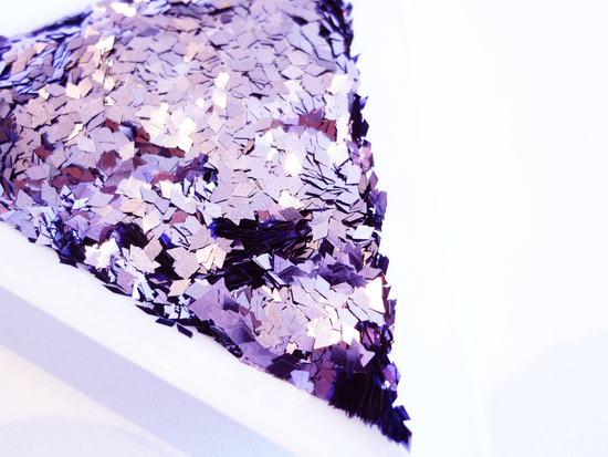 Lavender Purple Diamond Shape Glitter, 3x1.5mm, Solvent Resistant Glitter