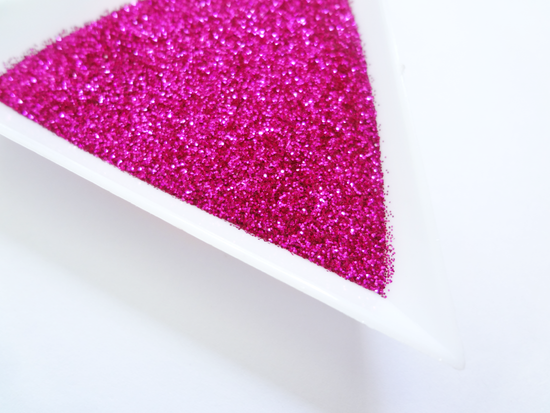 Shocking Pink Loose Ultra Fine Glitter, .008" Hex, 0.2mm 1/128