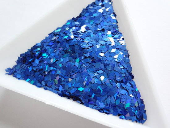 Holographic Lapis Blue Diamond Shape Glitter, 3x1.5mm