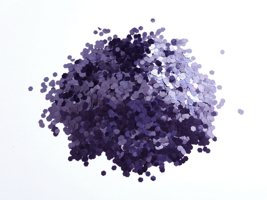 Deep Indigo Blue Loose Glitter, .080" Hex, 2mm, 1/12 Solvent Resistant Glitter