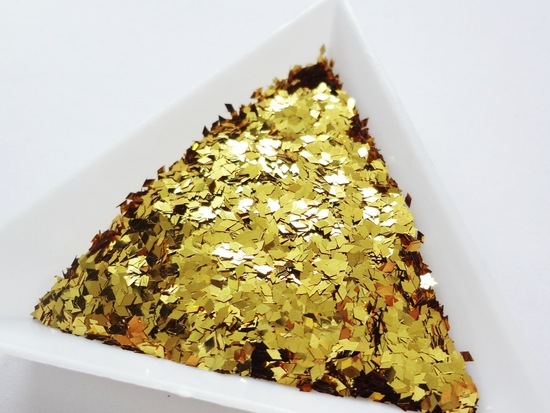Bright Gold Diamond Shape Glitter, 2x1mm