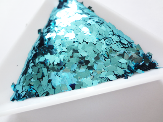 Teal Blue Diamond Shape Glitter, 4x2mm