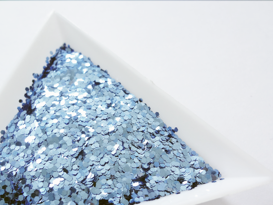 Steel Blue Loose Glitter, .040" Hex, 1mm, 1/24