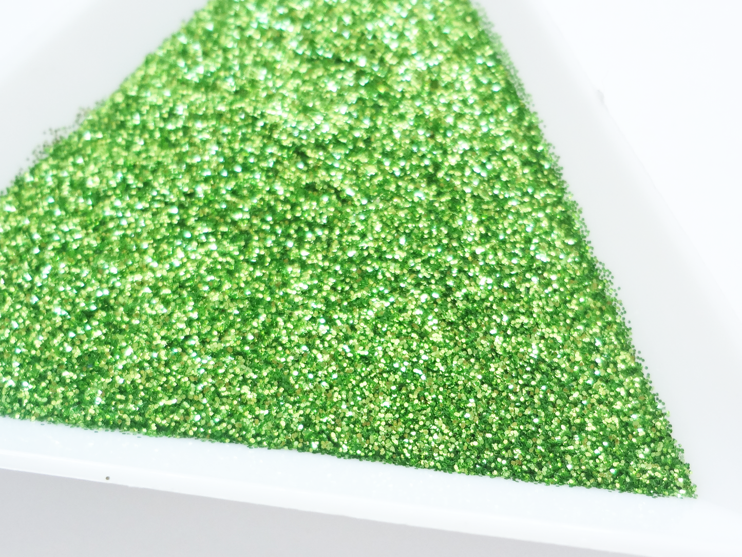 Chartreuse Green Loose Ultra Fine Glitter, .008" Hex, 0.2mm 1/128