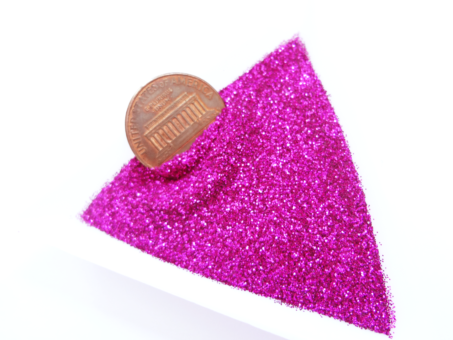 Shocking Pink Loose Ultra Fine Glitter, .008" Hex, 0.2mm 1/128