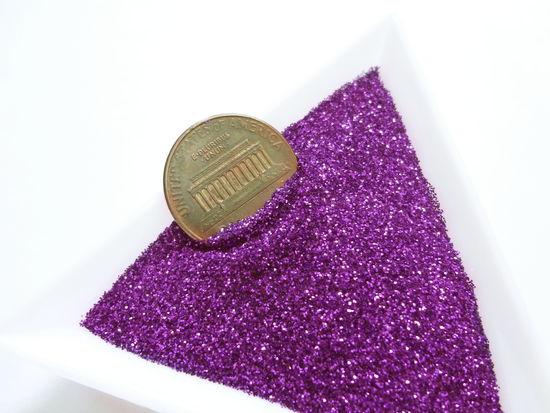 Load image into Gallery viewer, Eggplant Purple Loose Ultra Fine Glitter, .008&amp;quot; Hex, 0.2mm 1/128 Solvent Resistant Glitter

