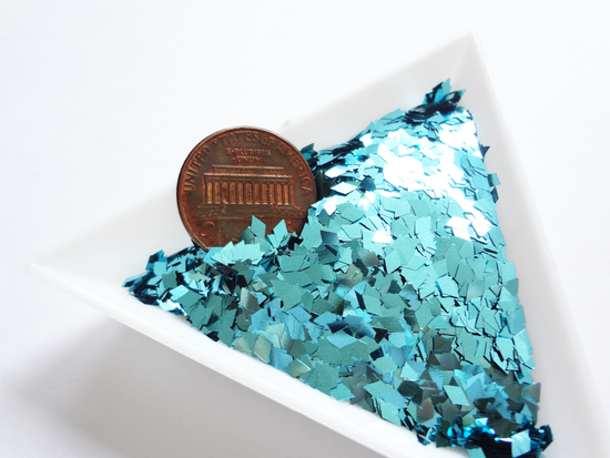 Teal Blue Diamond Shape Glitter, 4x2mm