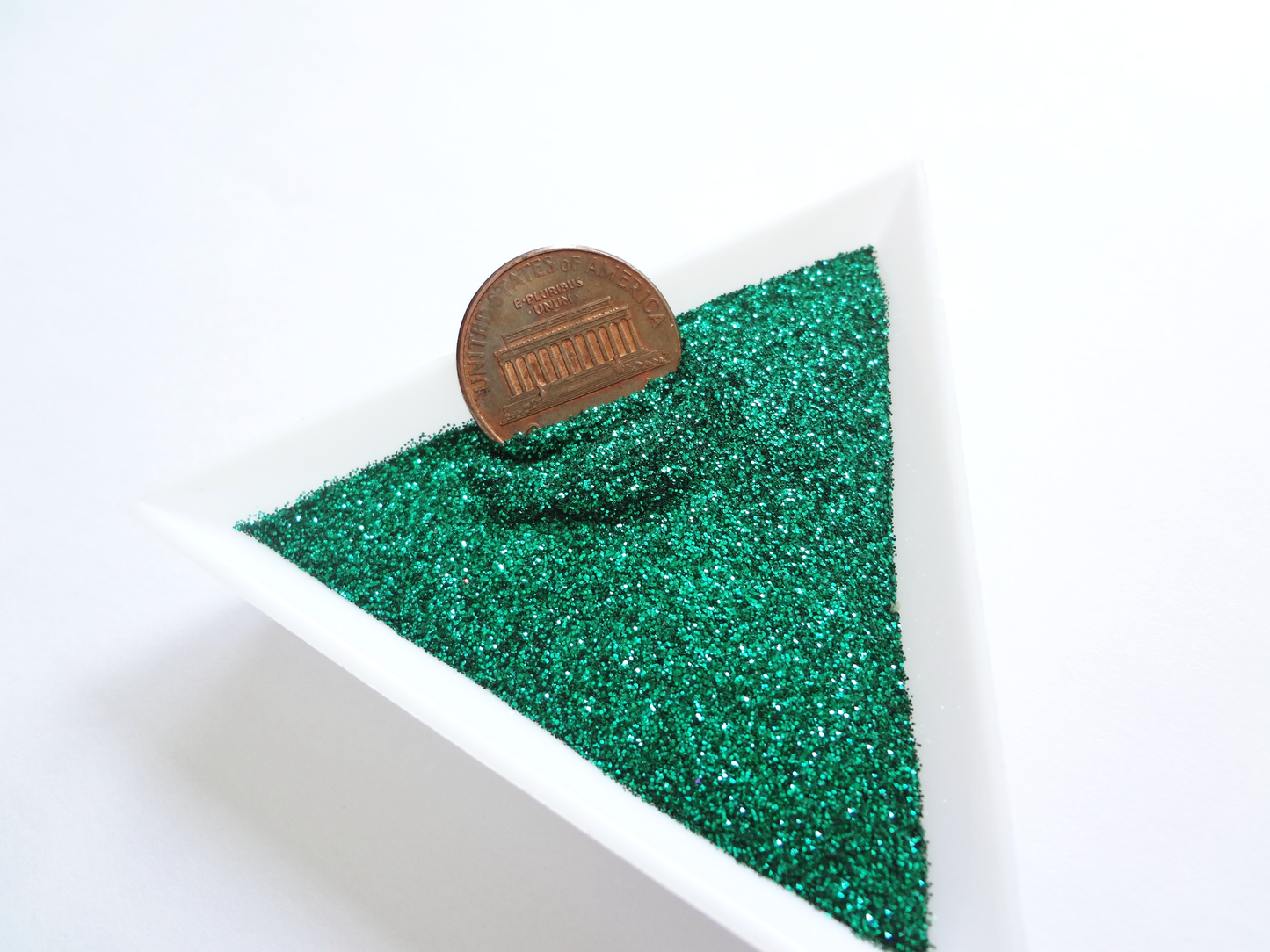 Forest Green Loose Ultra Fine Glitter, .008" Hex, 0.2mm 1/128