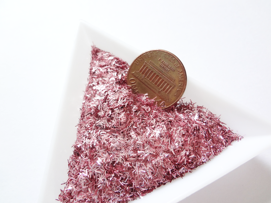 Sweet Pink Tinsel, 0.2x1.5mm