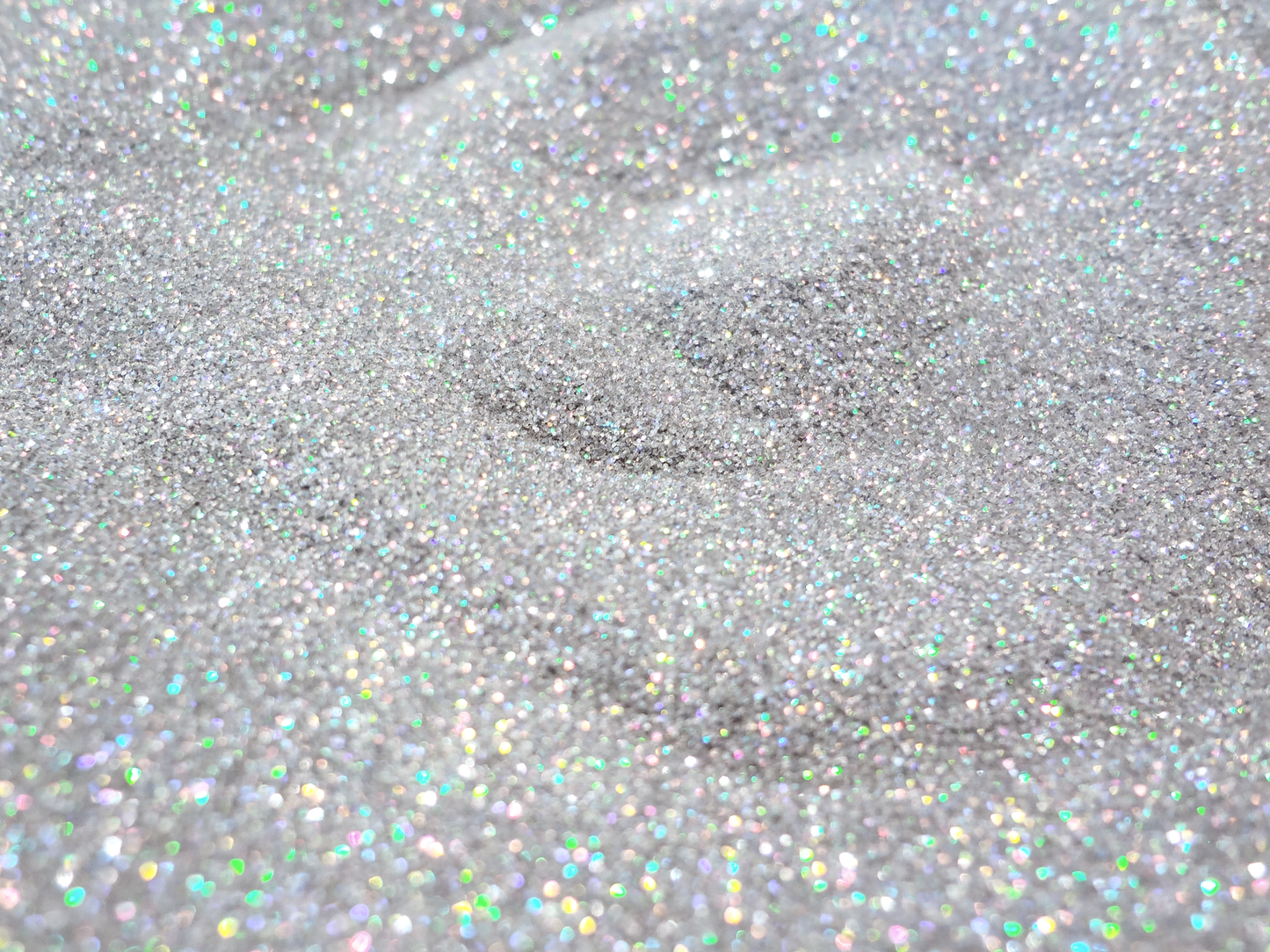 Holographic Laser Silver Loose Ultra Fine Glitter, .008" Hex, 0.2mm 1/128 Solvent Resistant Glitter