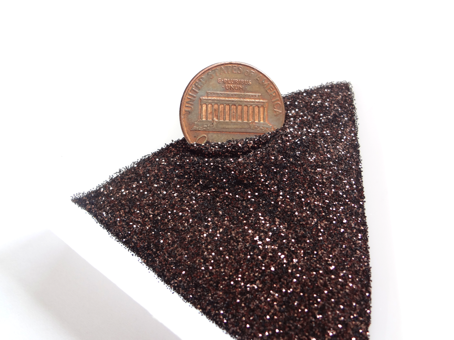Dark Chocolate Brown Loose Ultra Fine Glitter, .008" Hex, 0.2mm 1/128