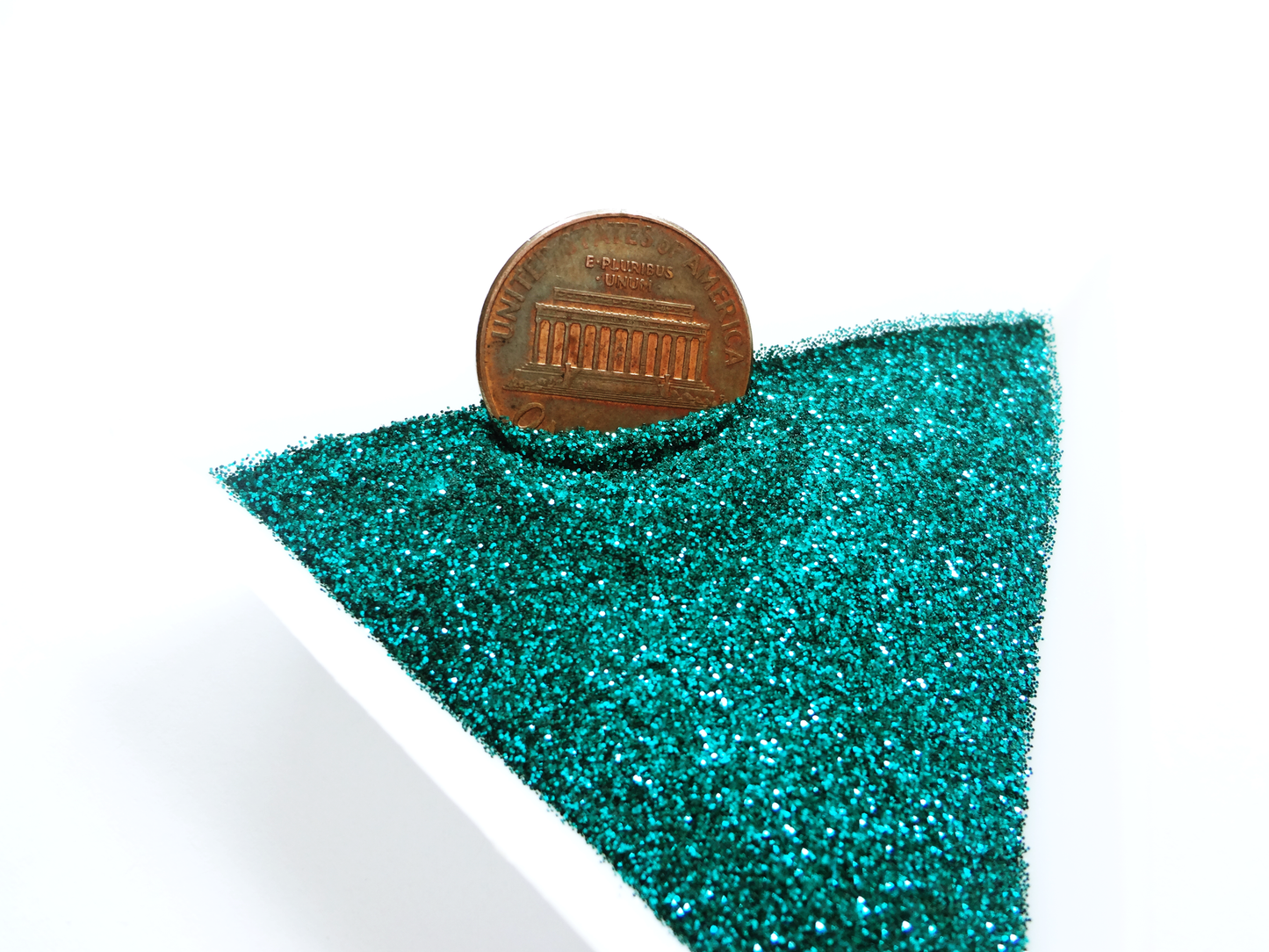 Dark Teal Green Loose Ultra Fine Glitter, .008" Hex, 0.2mm 1/128