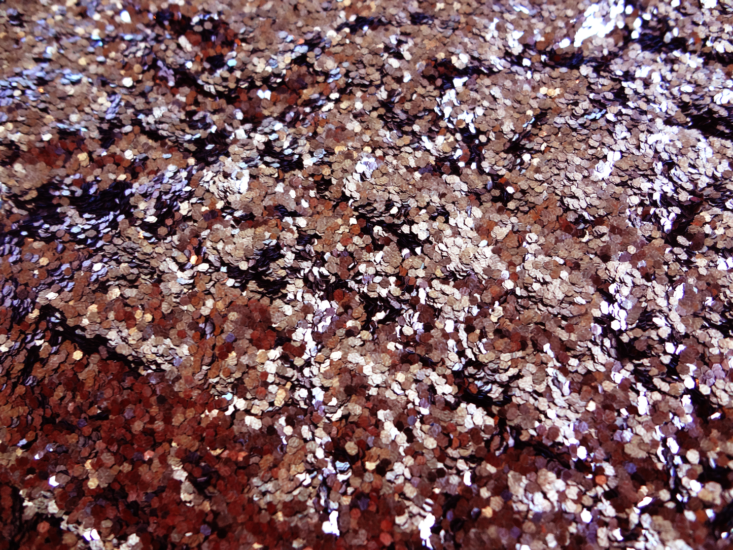 Milk Chocolate Brown Loose Glitter, .040" Hex, 1mm, 1/24 Solvent Resistant Glitter