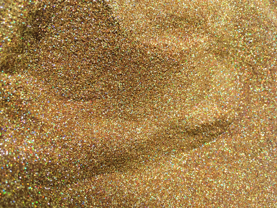 Holographic Laser Gold Loose Ultra Fine Glitter, .008" Hex, 0.2mm 1/128 Solvent Resistant Glitter