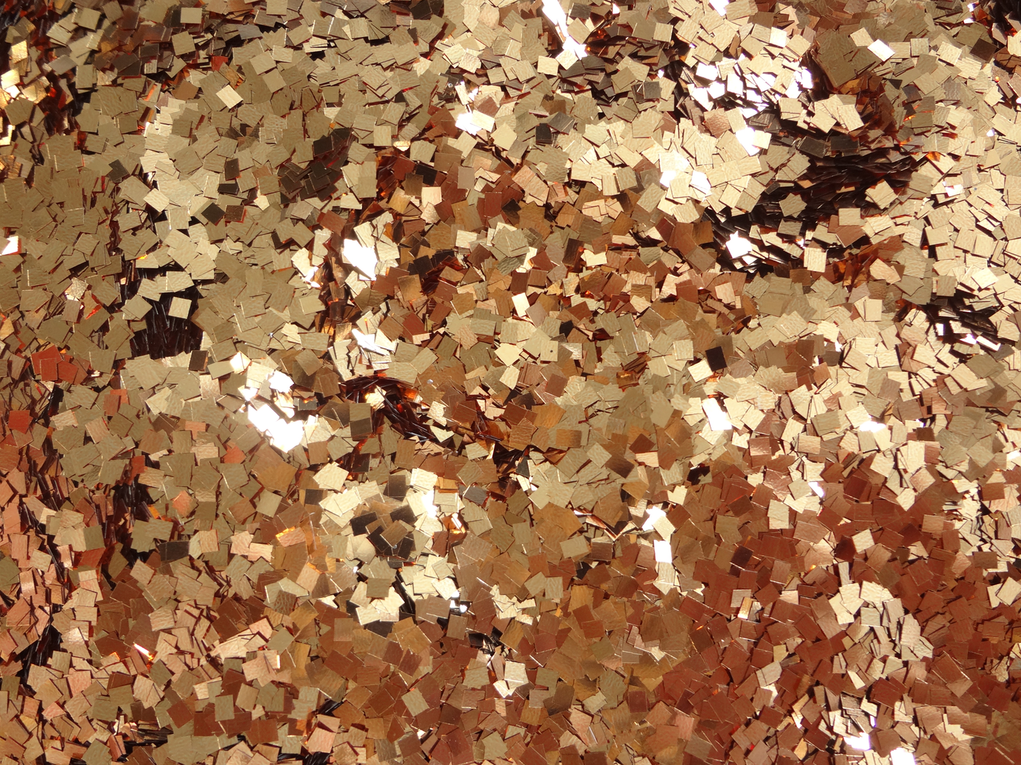 Apricot Bronze Square Rectangle Glitter, 2mm, Solvent Resistant Glitter