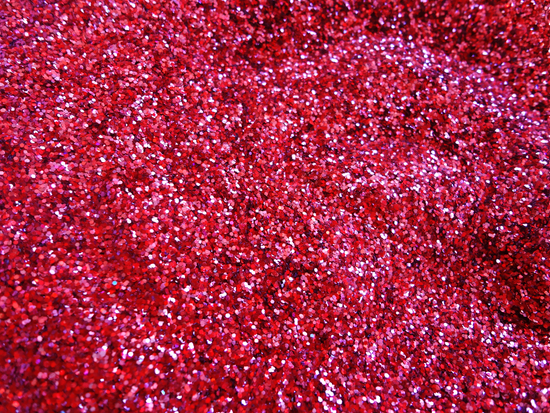 High Flash Laser Red Loose Fine Glitter, .025" Hex, 0.6mm, 1/40