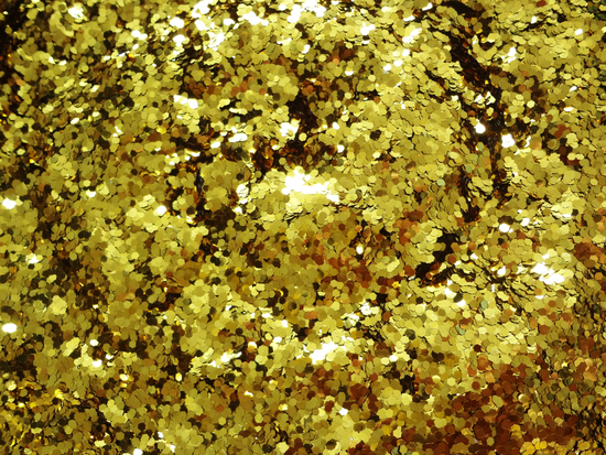 Bright Gold Loose Glitter, .060" Hex, 1.5mm, 1/16