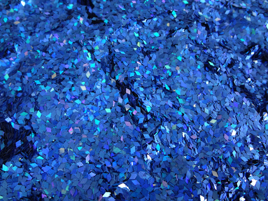 Holographic Lapis Blue Diamond Shape Glitter, 3x1.5mm