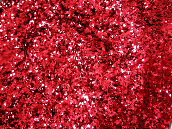 Lipstick Red Loose Glitter, .040" Hex, 1mm, 1/24