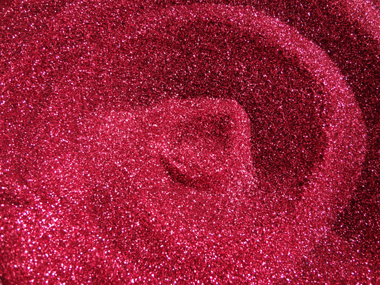 Cardinal Red Loose Ultra Fine Glitter, .008" Hex, 0.2mm 1/128