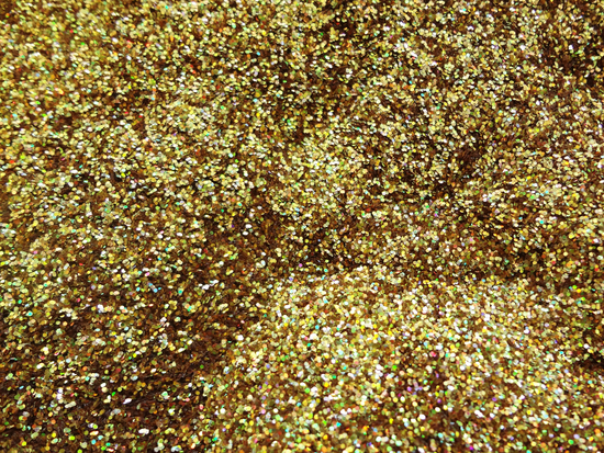 Holographic Laser Gold Loose Glitter, .015" Hex, 0.4mm, 1/64 Solvent Resistant Glitter