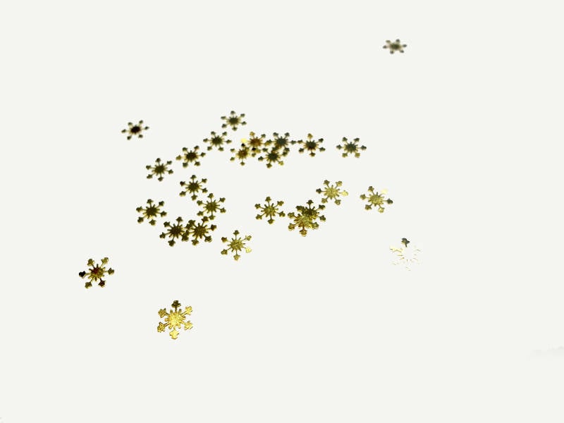 5mm Gold Snowflakes, Nail Art Slices