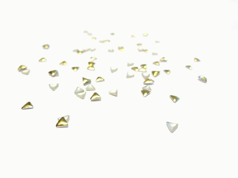 3mm Gold Triangle Studs