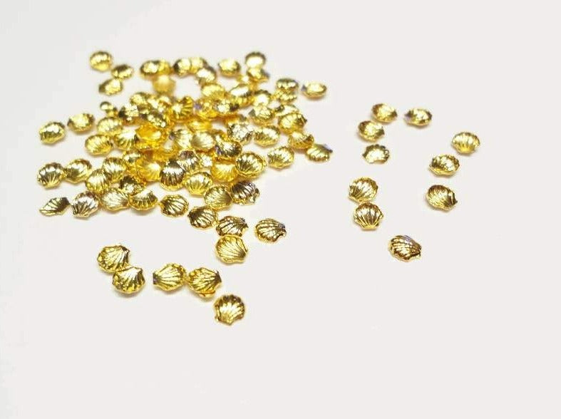 3mm Gold Shells Studs