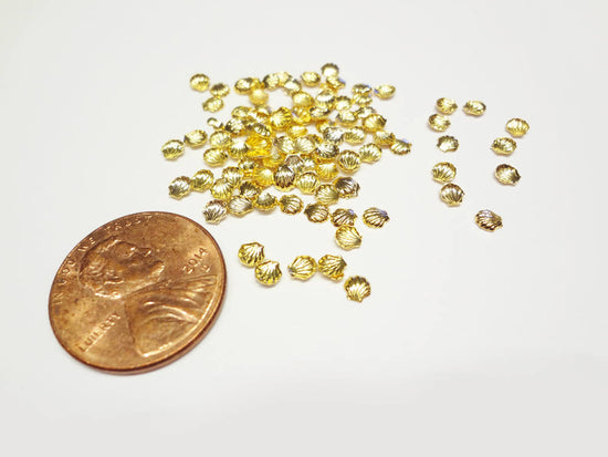 3mm Gold Shells Studs