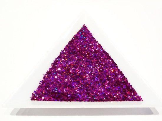 Holographic Laser Violet Loose Glitter, .025" Hex, 0.6mm, 1/40 Solvent Resistant Glitter