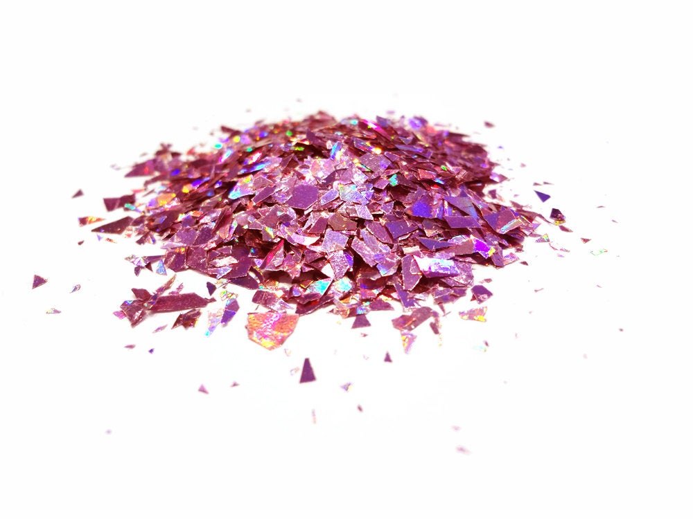 Holographic Fuchsia Pink Mylar Flakes