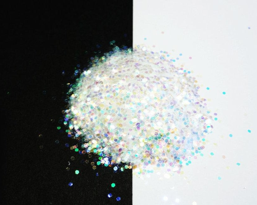 Iridescent Loose Glitter, .040" Hex, 1mm, 1/24 Solvent Resistant Glitter