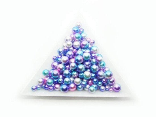 Load image into Gallery viewer, 3mm, 4mm, 5mm, 6mm Mermaid Dark Ombre Pastel Pearls, No Hole Beads
