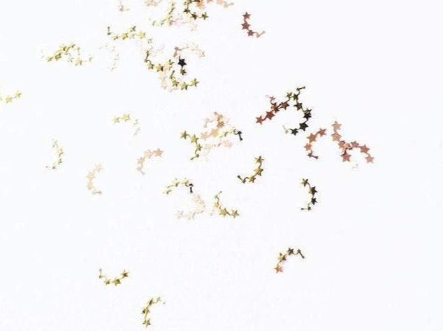 5mm Gold Stars Constellation, Nail Art Slices