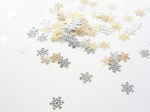 5mm Silver Snowflake, Nail Art Slices